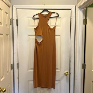 NWT Abercrombie & Fitch Asymmetrical Cut out Midi dress